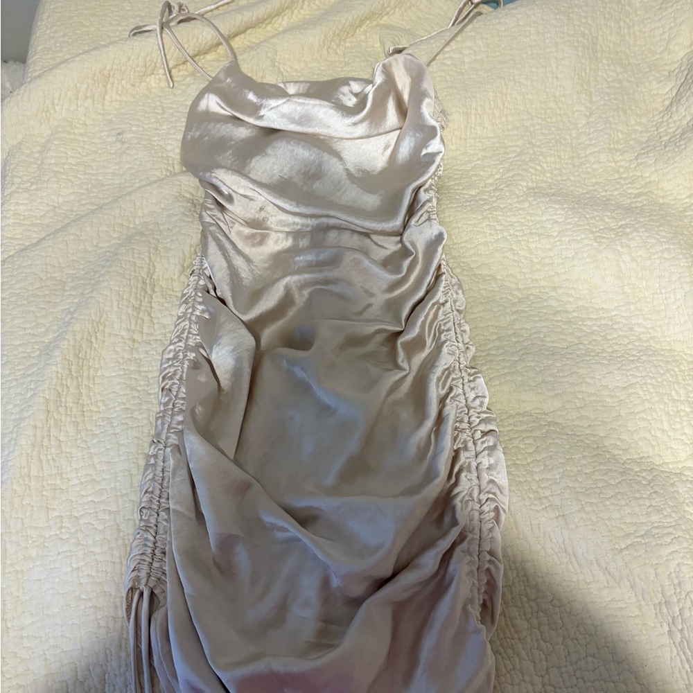 Champagne Satin Dress